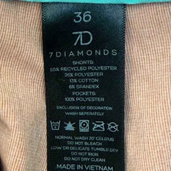 7Diamonds Stadium Performance Shorts Men's 36 Brick Red Stretch Golfcore Casual - Picture 7 of 9